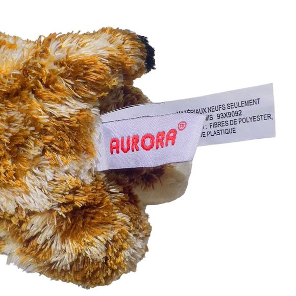 Aurora Gigi Giraffe Plush Beanbag Brown Mini Stuffed Animal 9" Toy - Picture 5 of 13